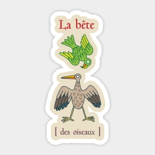 Medieval birds Sticker